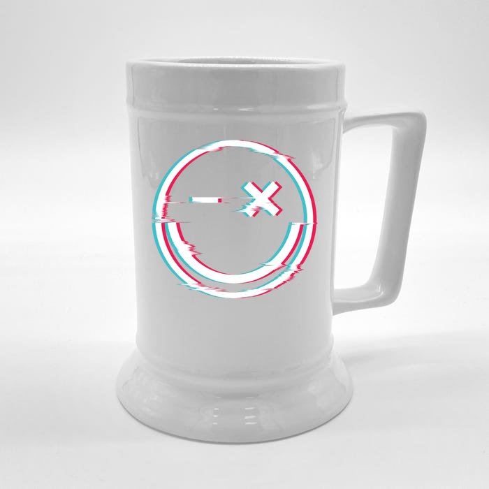 Smile Glitch Front & Back Beer Stein