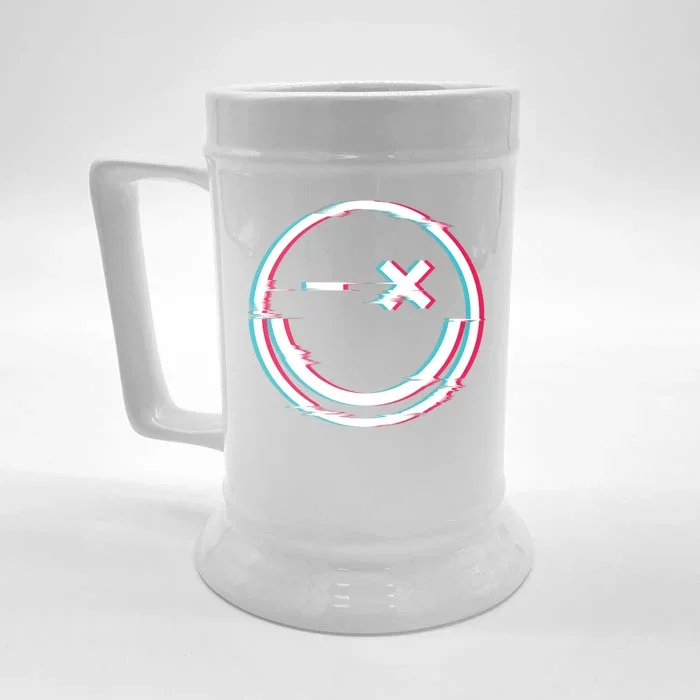 Smile Glitch Front & Back Beer Stein