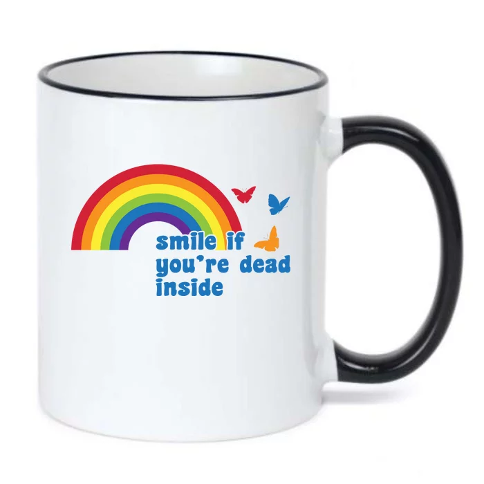 Smile If You're Dead Inside Black Color Changing Mug