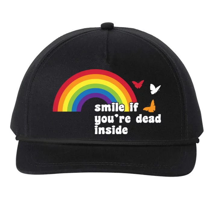 Smile If You're Dead Inside Snapback Five-Panel Rope Hat