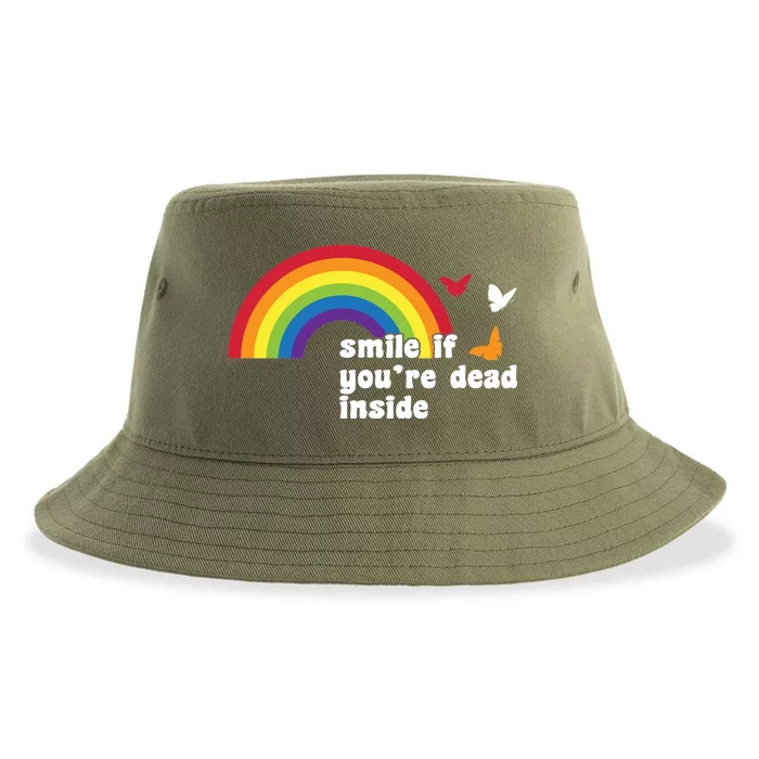 Smile If You're Dead Inside Sustainable Bucket Hat