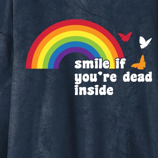 Smile If You're Dead Inside Hooded Wearable Blanket