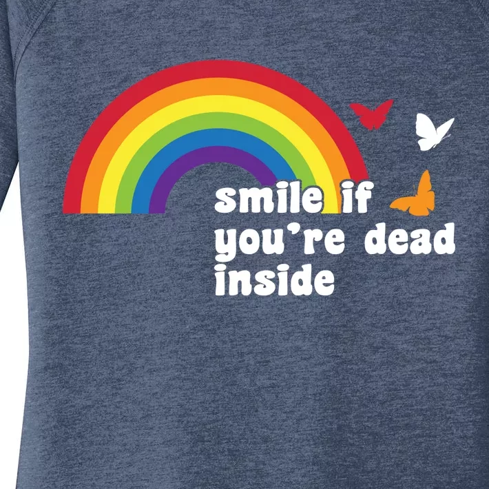 Smile If You're Dead Inside Women's Perfect Tri Tunic Long Sleeve Shirt