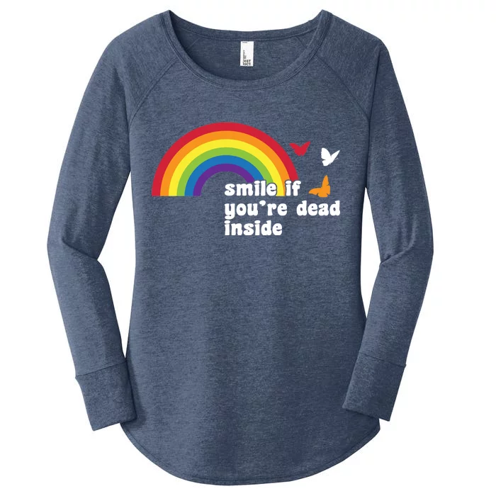 Smile If You're Dead Inside Women's Perfect Tri Tunic Long Sleeve Shirt