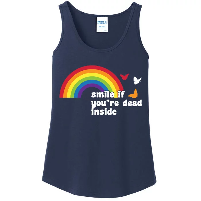 Smile If You're Dead Inside Ladies Essential Tank