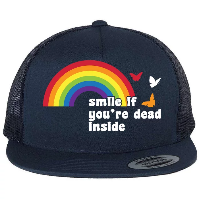 Smile If You're Dead Inside Flat Bill Trucker Hat