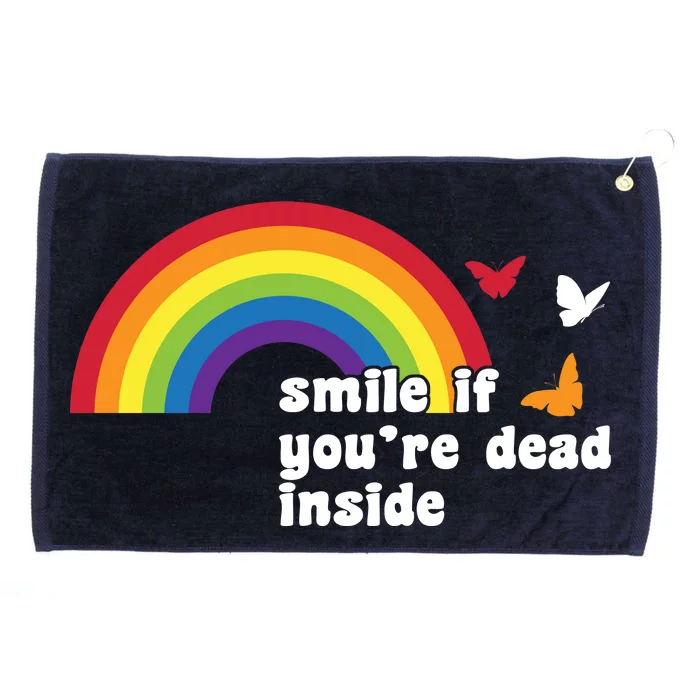 Smile If You're Dead Inside Grommeted Golf Towel