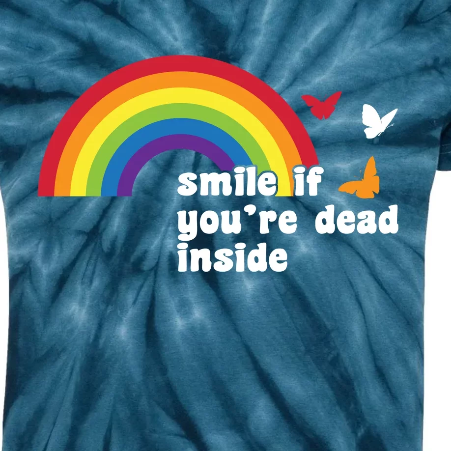 Smile If You're Dead Inside Kids Tie-Dye T-Shirt