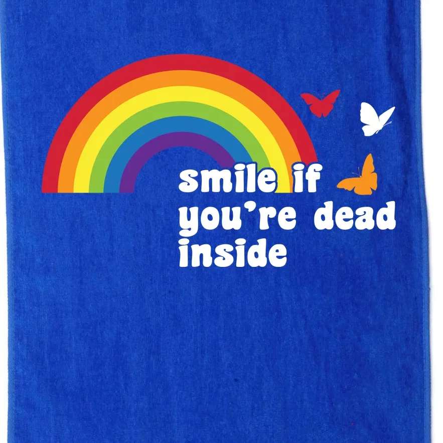 Smile If You're Dead Inside Platinum Collection Golf Towel