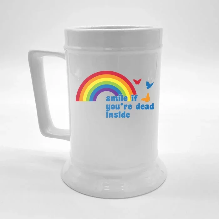 Smile If You're Dead Inside Front & Back Beer Stein