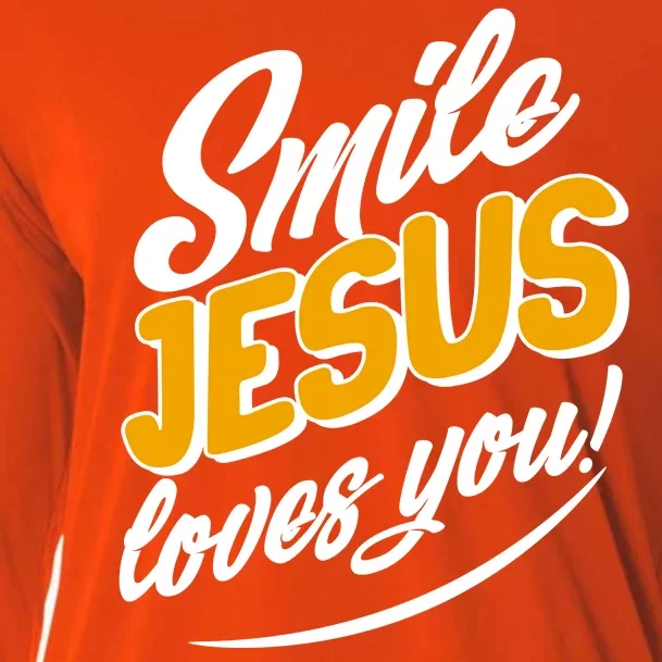 Smile Jesus Loves You! Cooling Performance Long Sleeve Crew