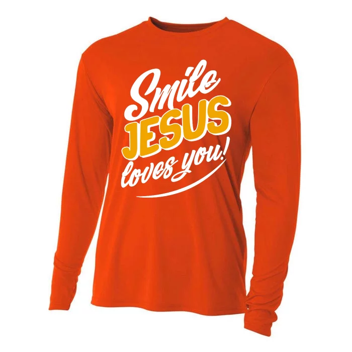 Smile Jesus Loves You! Cooling Performance Long Sleeve Crew