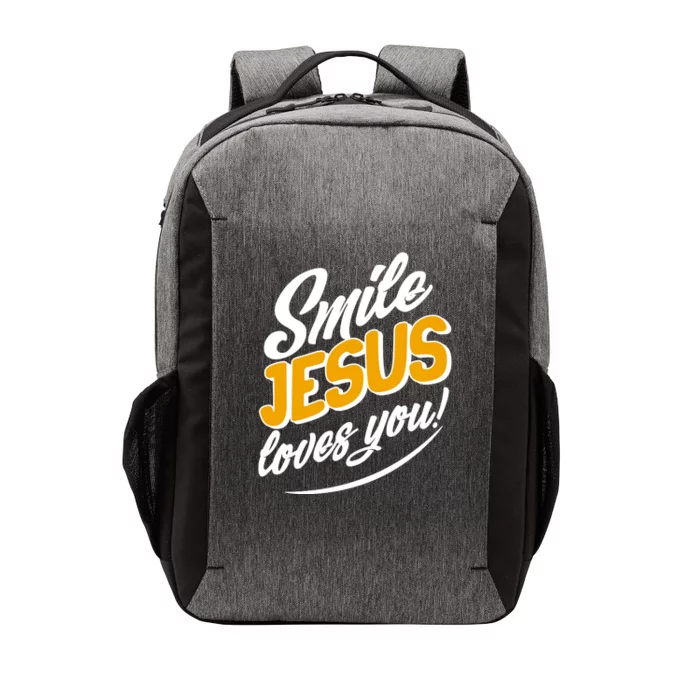 Smile Jesus Loves You! Vector Backpack