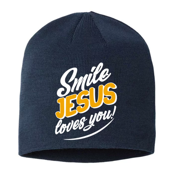 Smile Jesus Loves You! 8 1/2in Sustainable Knit Beanie