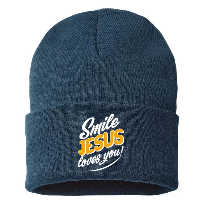 Smile Jesus Loves You! Sustainable Knit Beanie