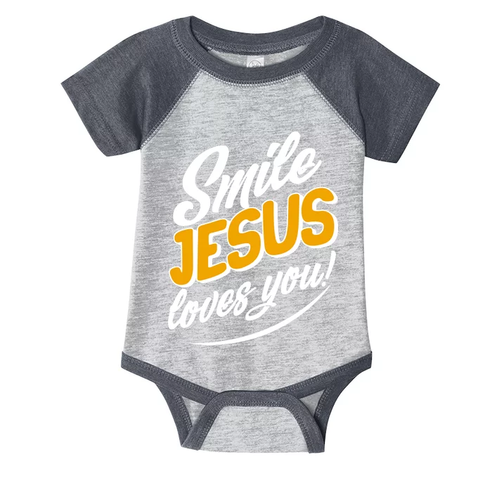 Smile Jesus Loves You! Infant Baby Jersey Bodysuit