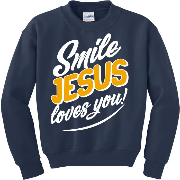 Smile Jesus Loves You! Kids Sweatshirt