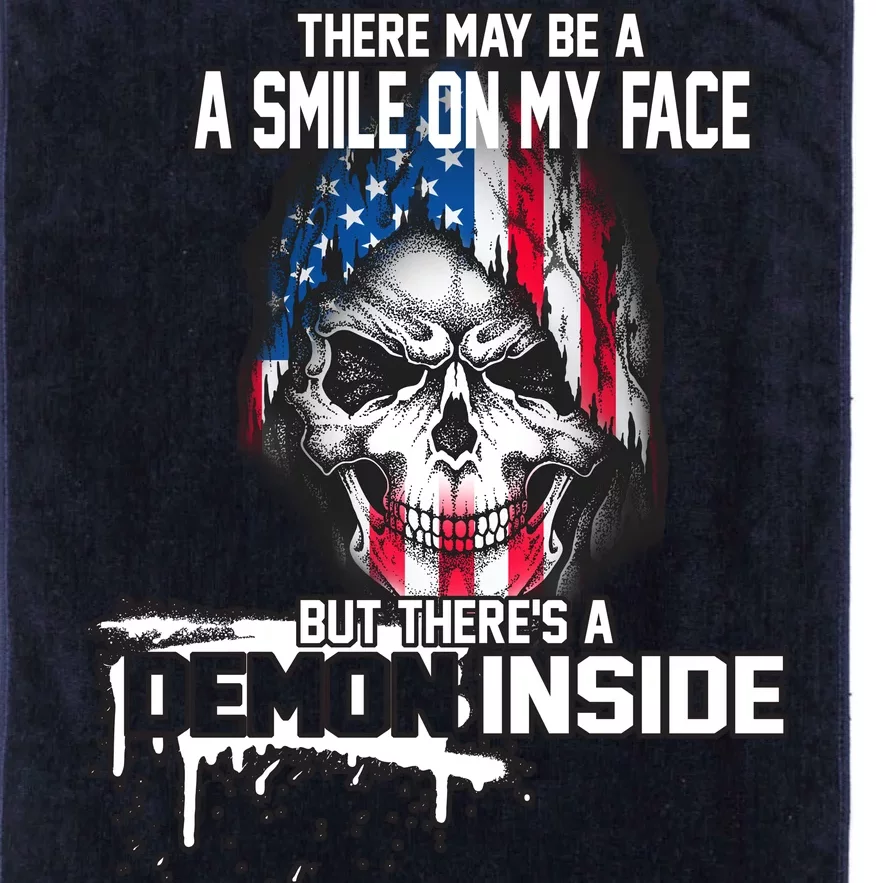 Smile On My Face Demon Inside Platinum Collection Golf Towel