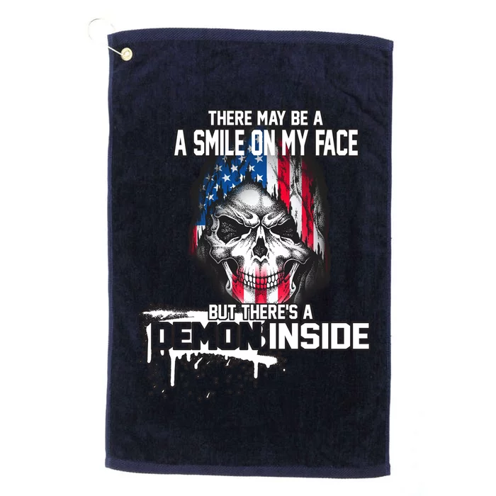 Smile On My Face Demon Inside Platinum Collection Golf Towel