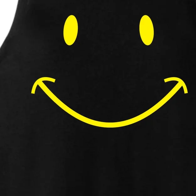 Smiley Face Ladies Tri-Blend Wicking Tank