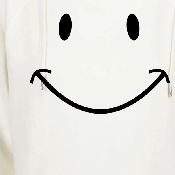 Smiley Face Womens Funnel Neck Pullover Hood