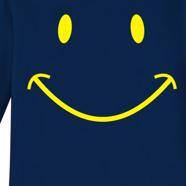 Smiley Face Baby Long Sleeve Bodysuit