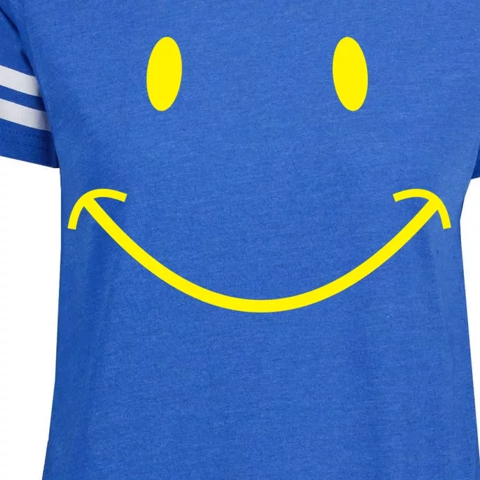 Smiley Face Enza Ladies Jersey Football T-Shirt