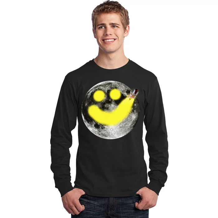 Smiley Face Happy Moon Long Sleeve Shirt