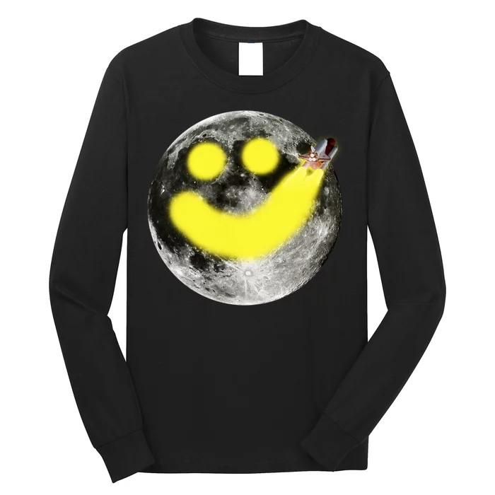 Smiley Face Happy Moon Long Sleeve Shirt