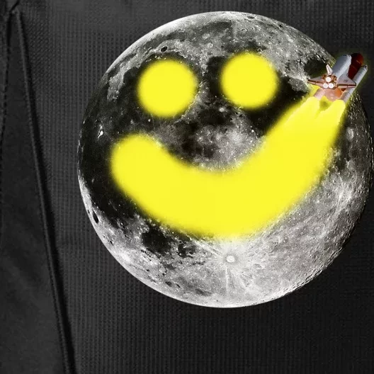 Smiley Face Happy Moon City Backpack