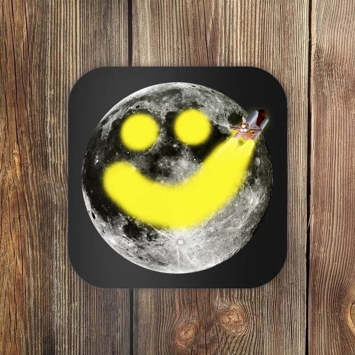 Smiley Face Happy Moon Coaster