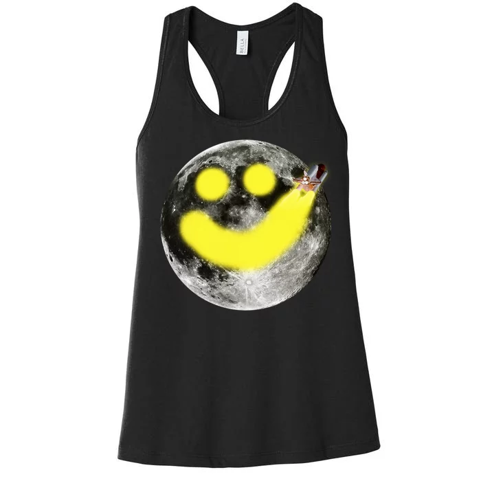 Smiley Face Happy Moon Women's Racerback Tank