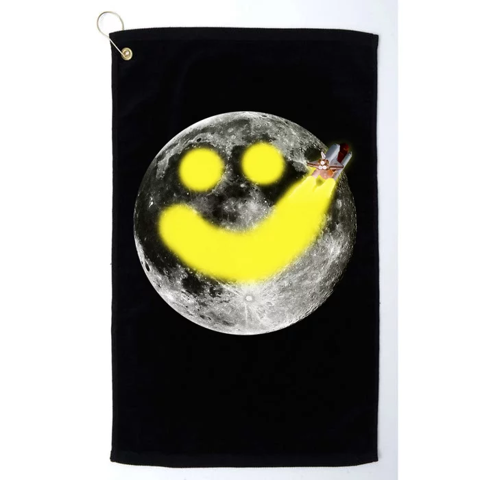 Smiley Face Happy Moon Platinum Collection Golf Towel