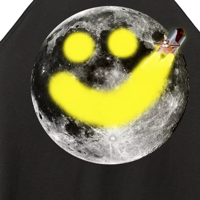 Smiley Face Happy Moon Women’s Perfect Tri Rocker Tank