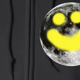 Smiley Face Happy Moon Full Zip Hoodie