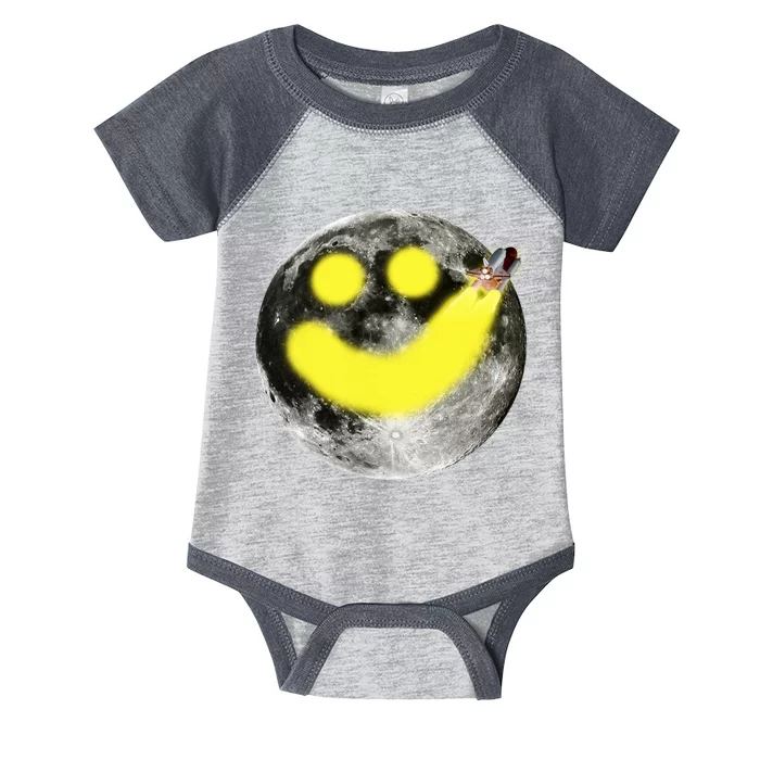 Smiley Face Happy Moon Infant Baby Jersey Bodysuit