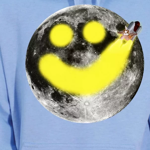 Smiley Face Happy Moon Unisex Surf Hoodie