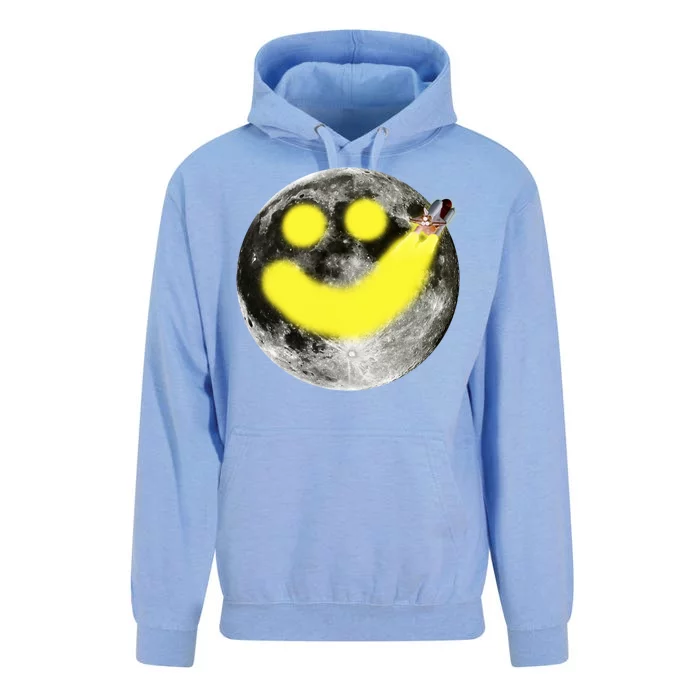 Smiley Face Happy Moon Unisex Surf Hoodie