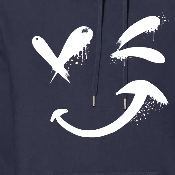 Smiley Face Winking Premium Hoodie