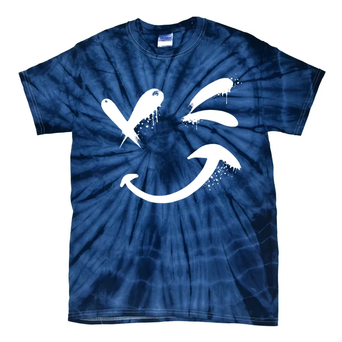 Smiley Face Winking Tie-Dye T-Shirt