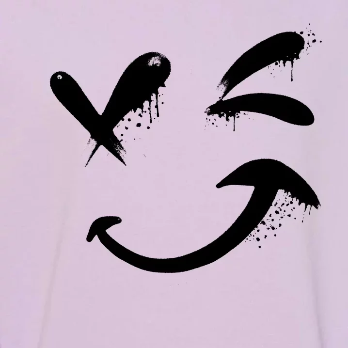 Smiley Face Winking Garment-Dyed Sweatshirt