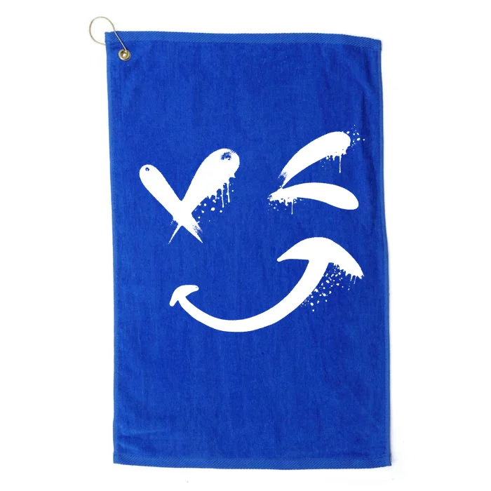 Smiley Face Winking Platinum Collection Golf Towel