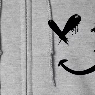 Smiley Face Winking Full Zip Hoodie