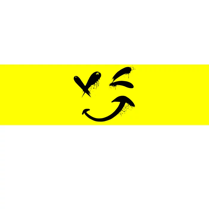 Smiley Face Winking Bumper Sticker