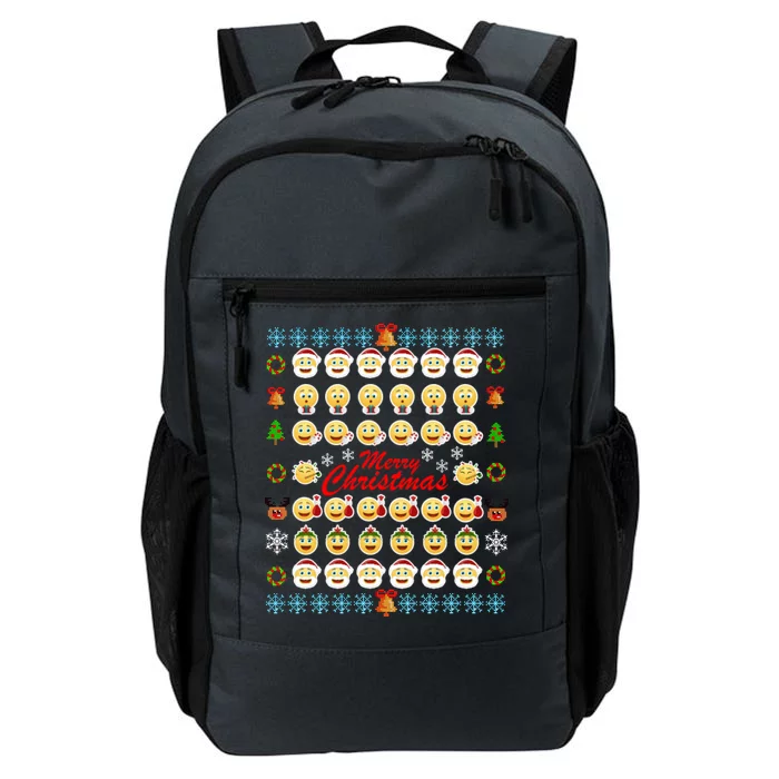 Smiley Faces Ugly Christmas Sweater Daily Commute Backpack