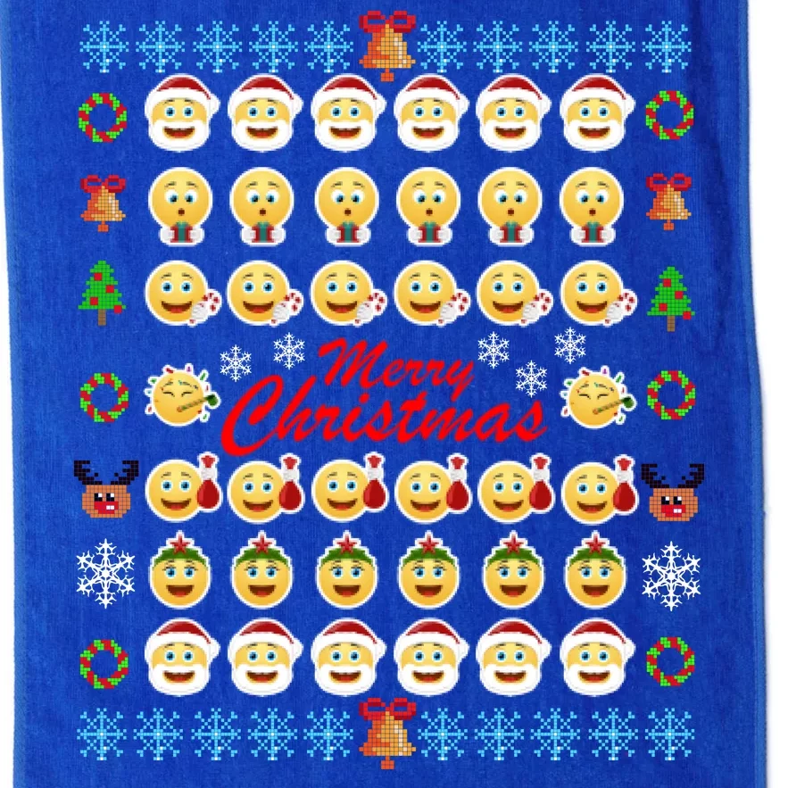 Smiley Faces Ugly Christmas Sweater Platinum Collection Golf Towel