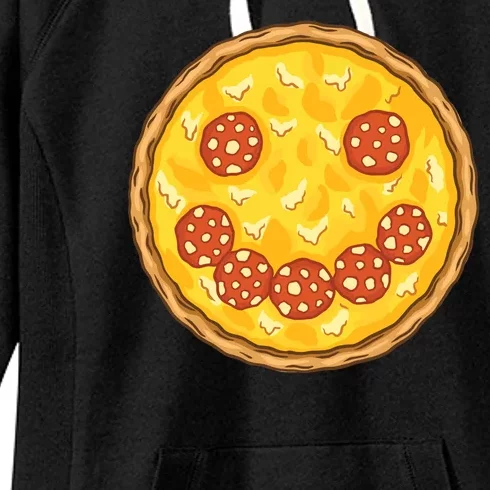 Smiley Pizza Women's Fleece Hoodie