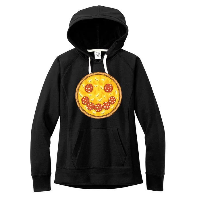 Smiley Pizza Women's Fleece Hoodie