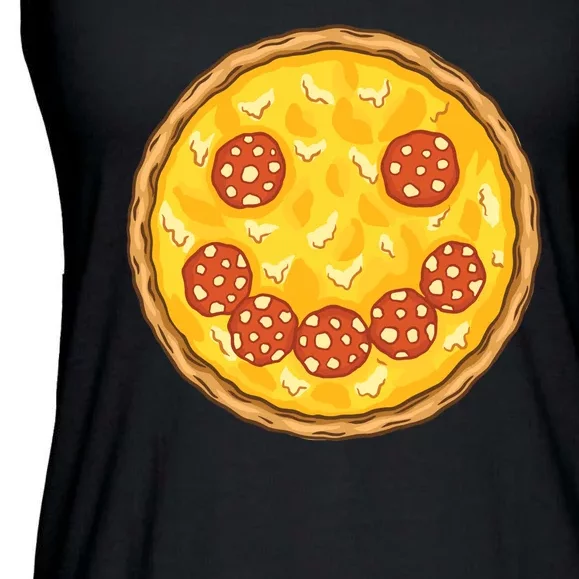 Smiley Pizza Ladies Essential Flowy Tank