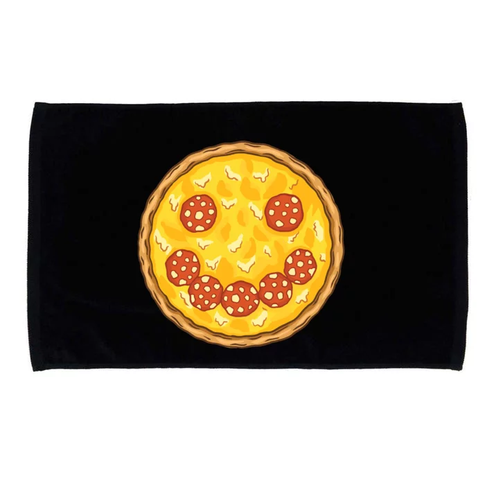 Smiley Pizza Microfiber Hand Towel